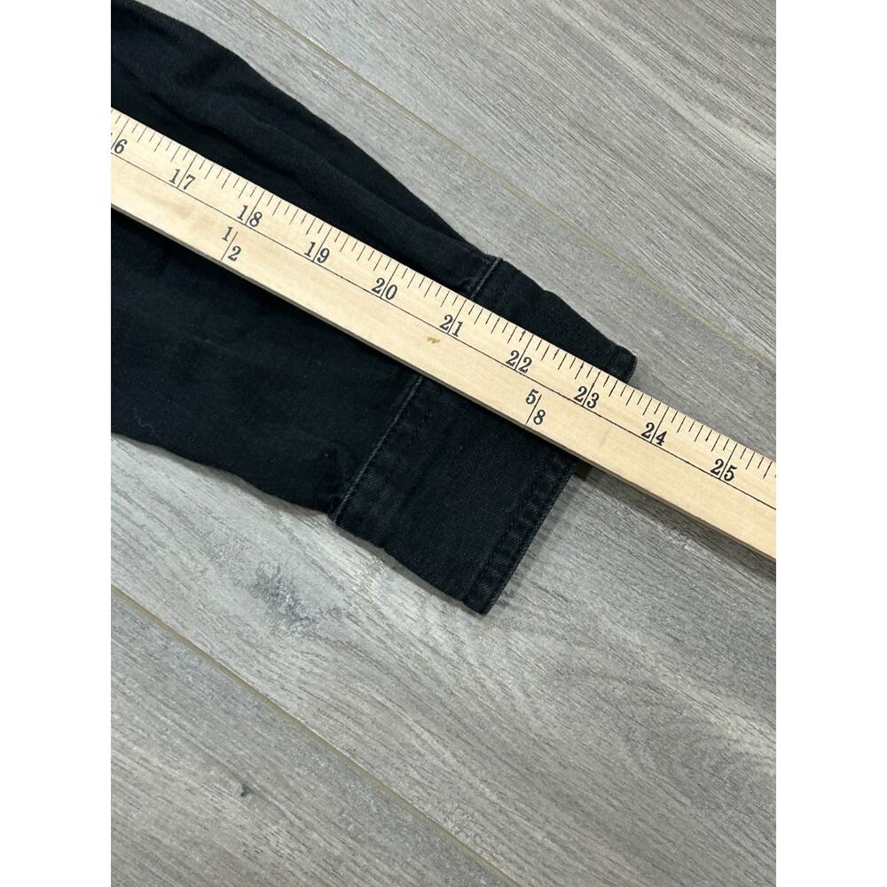 Madewell Womens Washed Black Denim Seamed Button Front Mini Shirt Dress Sz 4 NWT - Picture 9 of 9